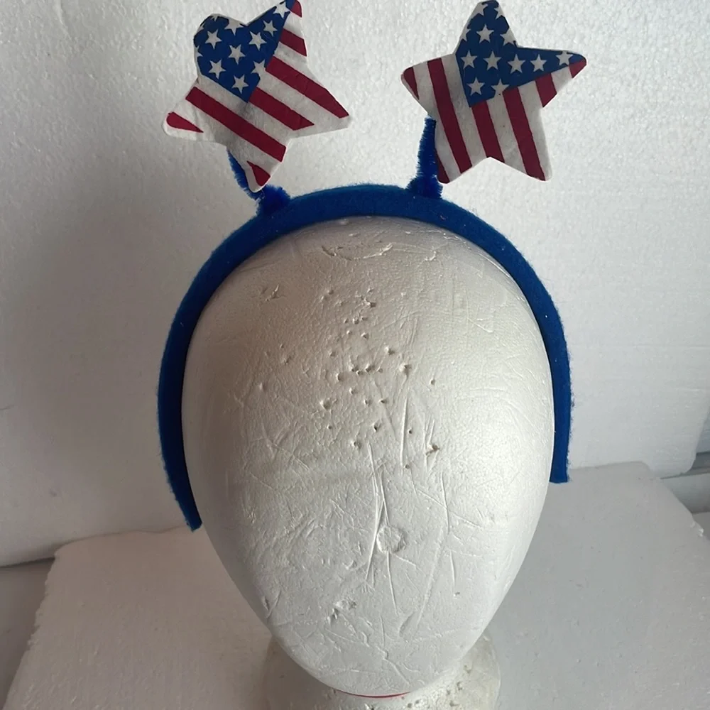 American flag headband star stripes red white blue patriotic one size fits most